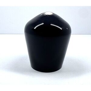 Black‎ Art Glass Hollow Dome Vase Globe 4 Inch Modern